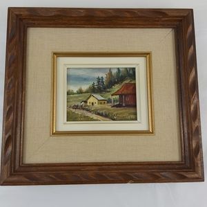 - Framed painting signed L. Marchand